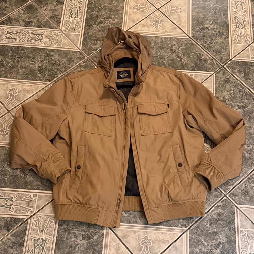 Dockers Men's Brown Military Jacket